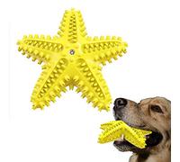 IDOLPET Juguetes masticables para perros, juguetes chirriantes para perros, juguetes flotantes de agua, estrella de mar, cepillo de dientes natural, juguete de limpieza de dientes para perros pequeños