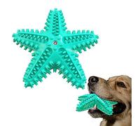 IDOLPET Juguetes masticables para perros, juguetes chirriantes para perros, juguetes flotantes de agua, estrella de mar, cepillo de dientes natural, juguete de limpieza de dientes para perros pequeños