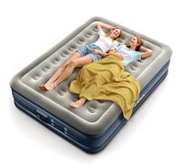 iDOO Colchón Hinchable, Inflatable Mattress with Electric Pump for Inflation and Deflation in Just 3 Minutes, for Home, Travel and Camping, 152 x 203 x 38 cm, Maximum Weight: 295 kg (Double Bed)