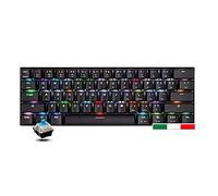 IDOR STORE Rodi Gaming CK62 60% Teclado mecánico portátil RGB LED retroiluminado con 62 teclas de tipo C cable USB para Mac Android Windows (interruptor azul) Layout italiano compacto