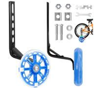 Idota 1 par de ruedas de apoyo, ruedas universales ajustables para bicicleta de niños y adultos, rueda auxiliar para bicicletas singlespeed de 12 14 16 18 20 pulgadas (Azul)