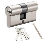 Idota Bombin Cerradura Seguridad 35/35cm, Cilindro Cerradura Seguridad con 5 Llaves, Bombin Doble Embrague para Todo Tipo de Puertas