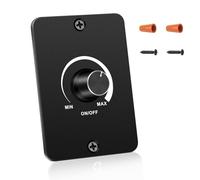 Idota Regulador de intensidad LED de 12 V, CC PWM de luz, regulador de intensidad continua, 3 cables para autocaravana/barco/camión/caravana (negro)