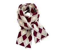 IDOTSEZU Bufanda Mujer Bufanda De Diamantes De Invierno: Bufanda A Cuadras A Cuadros De Mujeres Tejido Grueso con Bufanda Cálida Regalo De Mujeres-Burdeos