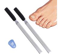 IDOU Paquete de 2 limas de uñas de acero inoxidable de 4 lados, para uñas gruesas y uñas de perro, resistente, más afiladas