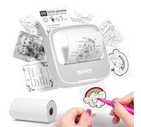 iDPRT Mini Printer with 1 Roll Sticker Paper, Portable Sticker Printer Efficiently and Quickly, Thermal Printer for Study Notes, Pictures, DIY, Label, Free App with Multiple Templates Printer