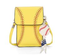 idqwsswt Bolsos cruzados para mujer, bolsa de almuerzo, bolsa de pañales grande, caja bento portátil, preparación comidas para niños, mujeres, hombres, bandolera , amarillo fluorescente , 12*19*3 cm