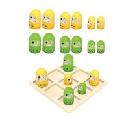 idqwsswt Desarrolla la Memoria, Juego de Damas Interactivo Divertido, Rompecabezas educativos, Juego de de Estrategia para Interiores y Exteriores, ajedrez de, Rana, Tablero 12x12cm
