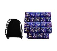 idqwsswt Excelente Juego de Dados para Contar fichas Que Ofrece una Experiencia de Juego Que apoya Las sesiones de Aprendizaje de matemáticas. Realiza un, Azul Violeta, 1.6 cm