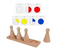 idqwsswt Juguete matemático Creativo para educación Preescolar con Conceptos de fracciones. Enseña a los niños a través de Actividades de Rompecabezas