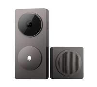 idqwsswt Para Sistema de Timbre con cámara y Wi-Fi de Doble Banda, Timbre inalámbrico ABS definición para Ultra HD 2K para Video doméstico, Negro grisáceo