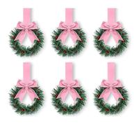 idqwsswt tu Cocina con Estas Coronas navideñas Impermeables y Reutilizables para el Armario de la Cocina, Rosa, 6 uds.