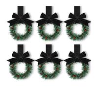 idqwsswt tu Cocina con Estas Coronas navideñas Impermeables y Reutilizables para el Armario de la Cocina, Negro, 6 uds.