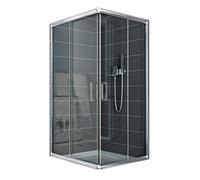 Idralite Box Mampara de Ducha Rectangular 70x100 H185 Transparente 6mm Mod. Alabama