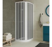 Idralite Cabina de ducha plegable de PVC 80 x 80 cm H 185 mod. Loto con apertura central