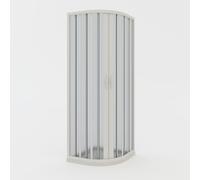 Idralite Cabina de ducha plegable de PVC 90 x 90 cm H 185, modelo Loto con apertura central