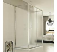 Idralite Mampara de Ducha 3 Lados 70x120x70 CM H198 Impreso C Mod. Young Trio 1 Hoja