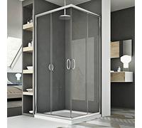 Idralite Mampara de Ducha 80x80CM H185 Transparente Mod. Junior