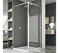 Idralite Mampara de Ducha 90x90 Ap. 90 CM H185 Transparente Mod. Sintesi Duo 1 Hoja