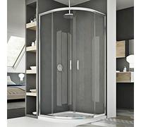 Idralite Mampara de Ducha semicircular 70x90 CM H185 Transparente Mod. Junior