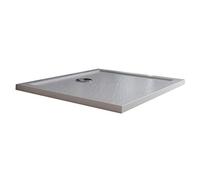 Idralite Plato de Ducha 80x120x4cm Rectangular Acrílico Borde Realzado Blanco Efecto Piedra Mod. Flower