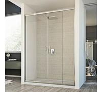 Idralite Puerta de Ducha 180 CM H198 Vidrio Transparente Mod. Young 2 Hojas