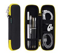 iDream365 Small Pencil Case Pen Box for Apple Pencil,Hard Shell Carrying Pen Case Holder for Executive Fountain Pens,Stylus Pens-Black/Yellows …