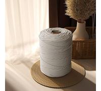 Idrese Hilo de macramé Premium de 5 mm x 300 m, cordón de algodón Bohemio, decoración, 100% algodón, Hilo de algodón Natural, para Manualidades, como macramé, tapices