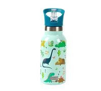 IDRINK® - Botella térmica revolucionaria, 2 paredes, botella de acero inoxidable capacidad 350 ml KIDS (DINO)