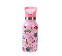 IDRINK® - Botella térmica revolucionaria, 2 paredes, botella de acero inoxidable capacidad 350 ml KIDS (UNICORN)