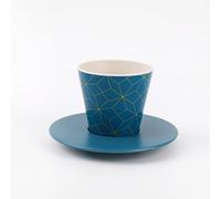 IDRINK® - Juego de taza, platillo y cuchara de RPET | Excelente regalo ecológico Capacidad 90 mililitros 7 x 7 x 7 centímetros (POLYGON)