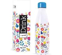 IDRINK® - Revolucionaria botella térmica, de 2 paredes, de acero inoxidable PRECIO DE FIN DE SERIE, 500 ML FLORES