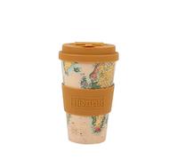 IDRINK®- Taza de café de RPET con tapa de silicona de apertura, fácil de llevar Taza de 435 ml para llevar de plástico reciclado 8,7 x 8,7 x 15 cm ergonómica 435 ml (OLD MAP)
