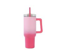 IDRINK - Vaso térmico de viaje, 1,2 l, con asa y pajita, color rosa fuerte