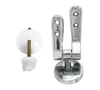 Idroblok 03035001 par bisagras para asiento inodoro, 8 tornillos (inoxidable, cromado