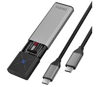 iDsonix Carcasa SSD M.2 NVMe PCIe Adaptador[Sin Herramientas][Aluminio], 10Gbps Caja SSD USB 3.2 Gen2 con UASP&Trim, Compatible con M/B+M Key Samsung Crucial WD