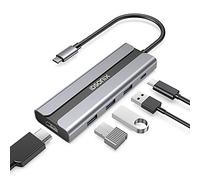 iDsonix-DA (DA-5H) Hub USB, Adaptador 5 en 1 USB C Hub Tipo C con 4K@30Hz HDMI, 100W Power Delivery Thunderbolt 3, USB 3.0 5Gbps Data Port USB C Dock for MacBook Pro, iPad Pro, Laptop, Phone