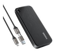 iDsonix Disco Duro Externo SSD portátil de 512GB, USB 3.2 Gen 2, hasta 1000 MB/s, con Cable USB-C 2 en 1, Compatible con Xbox, PS5, Mac, PC, portátil y cámara (i10PRO)