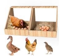 IDUNSEED 2 Ponederos para Gallinas, 35,3 x 35,3 x 34,2 cm, Nidales de Pared para Gallinas, Accesorios de Madera para Gallineros, Ponederos para, Aves y Patos