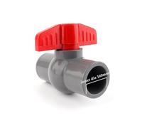 IDUTQUMW 1/3 Pcs 20-160 Mm Grey PVC Flat Ball Valve Garden Irrigation Hose Connection Fittings Aquarium Switch Globe Valve Big Size(1 pcs,Inner Dia 160mm)