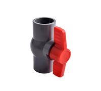 IDUTQUMW 1 PCS Big Size PVC Pipe Socket Ball Valve Coupler Watering Connectors Garden Irrigation Tank Joint I.D 20~110 Mm(Gray Color,ID 20 mm)