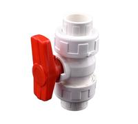 IDUTQUMW 1 Pcs ID 20~75/90/110 Mm Big Size Pipe PVC Ball Valve Connector Water Pipe Fittings Globe Valve Garden Irrigation Fittings(1pcs White,ID 32 mm)