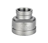 IDUTQUMW 1pc 1-1/2" to 3/4" BSP Female to Female Thread Reducer 304 Stainless Steel Pipe Fitting