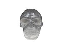 IDUTQUMW Clear Quartz Crystal Skull - Handcrafted Gemstone Art Sculpture for Home Décor, Halloween, or Gift