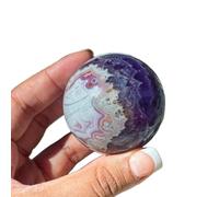 IDUTQUMW Crystal Amethyst Agate Ball Stone Polished Home Office Desk Decoration Ornaments East China Sea,Purple,70mm