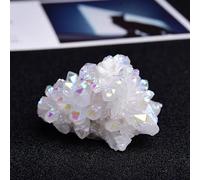 IDUTQUMW Crystal Minerals Rough Electroplated Aura Cluster Wand Points Clear Quartz for Home Decoration Ornaments (Size : 250-300g)