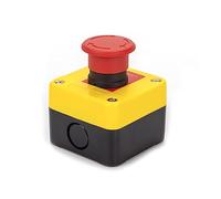IDUTQUMW Emergency Stop Push Button Switch Mushroom Head Control Box for Equipment Elevator One Normally Open Closed XAL-J174H29