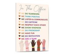 IDUTQUMW In This Office We Are A Team Canvas Wall-Art, Inspirational Teamwork Motivational for Office Decor, Modern Print for Workplace(Framed,12x18inch(30x45cm))