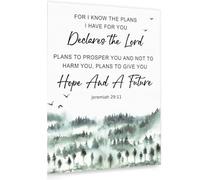 IDUTQUMW Jeremiah 29:11 Canvas Wall-Art - For I Know The Plans I Have For You Declares The Lord, Inspirational Bible Verse Print for Christian Home Office(Unframed,16x24inch(40x60cm))