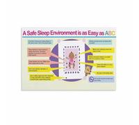IDUTQUMW New Parents Guide Poster - ABCs of Safe Sleep for Babies, Educational Wall Art for Nursery and Baby Room(Unframed,08x12inch(20x30cm))